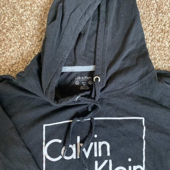 Calvin Klein black cropped hoodie! - Picture 2 of 2